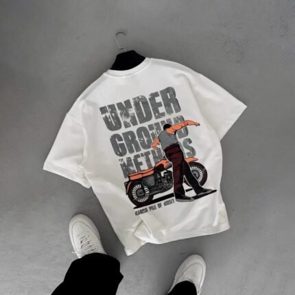 Under Ground White - Drop Shoulder
